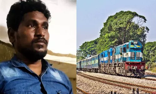 திண்டுக்கல் அருகே ஓடும் ரெயிலில் இளம்பெண்ணுக்கு பாலியல் தொல்லை - இளைஞர் கைது