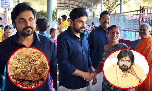 கண்ணா லட்டு தின்ன ஆசையா.. திருப்பதியில் நடிகர் கார்த்தி சாமி தரிசனம்