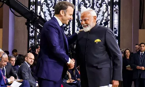 மூலோபாய கூட்டாண்மை, உலகளாவிய விவகாரம், பயங்கரவாதம் குறித்து விவாதித்த பிரதமர் மோடி- மேக்ரான்