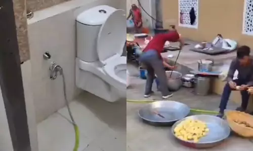 VIDEO: பாத்ரூம் தண்ணீரை பயன்படுத்தி மருத்துவர்களுக்கு உணவு சமைத்தார்களா?