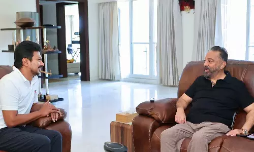 கமல்ஹாசனை சந்தித்தார் துணை முதலமைச்சர் உதயநிதி ஸ்டாலின்