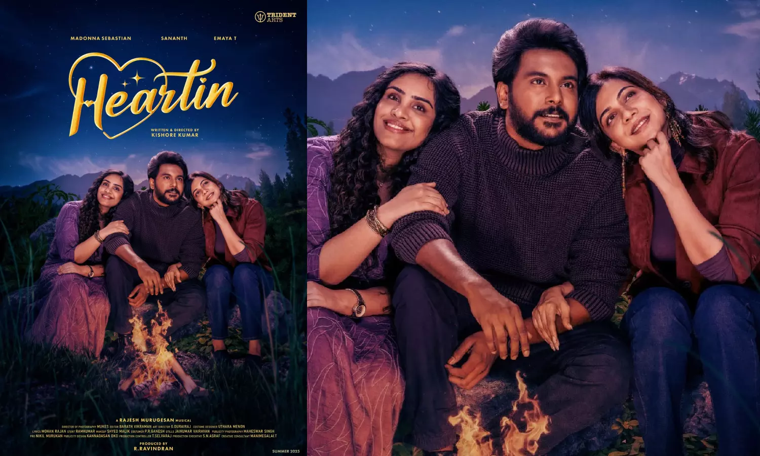 மடோனா செபாஸ்டியன் நடிக்கும்  ஹார்ட்டின் படத்தின் ஃபர்ஸ்ட் லுக் வெளியீடு