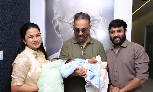 பாடலாசிரியர் சினேகனின் குழந்தைகளுக்கு காதல், கவிதை என பெயர் சூட்டிய கமல்ஹாசன்