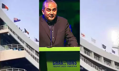 கராச்சி மைதானத்தில் இந்திய கொடி மிஸ்ஸிங்.. விளக்கம் அளித்த பாகிஸ்தான் கிரிக்கெட் வாரியம்