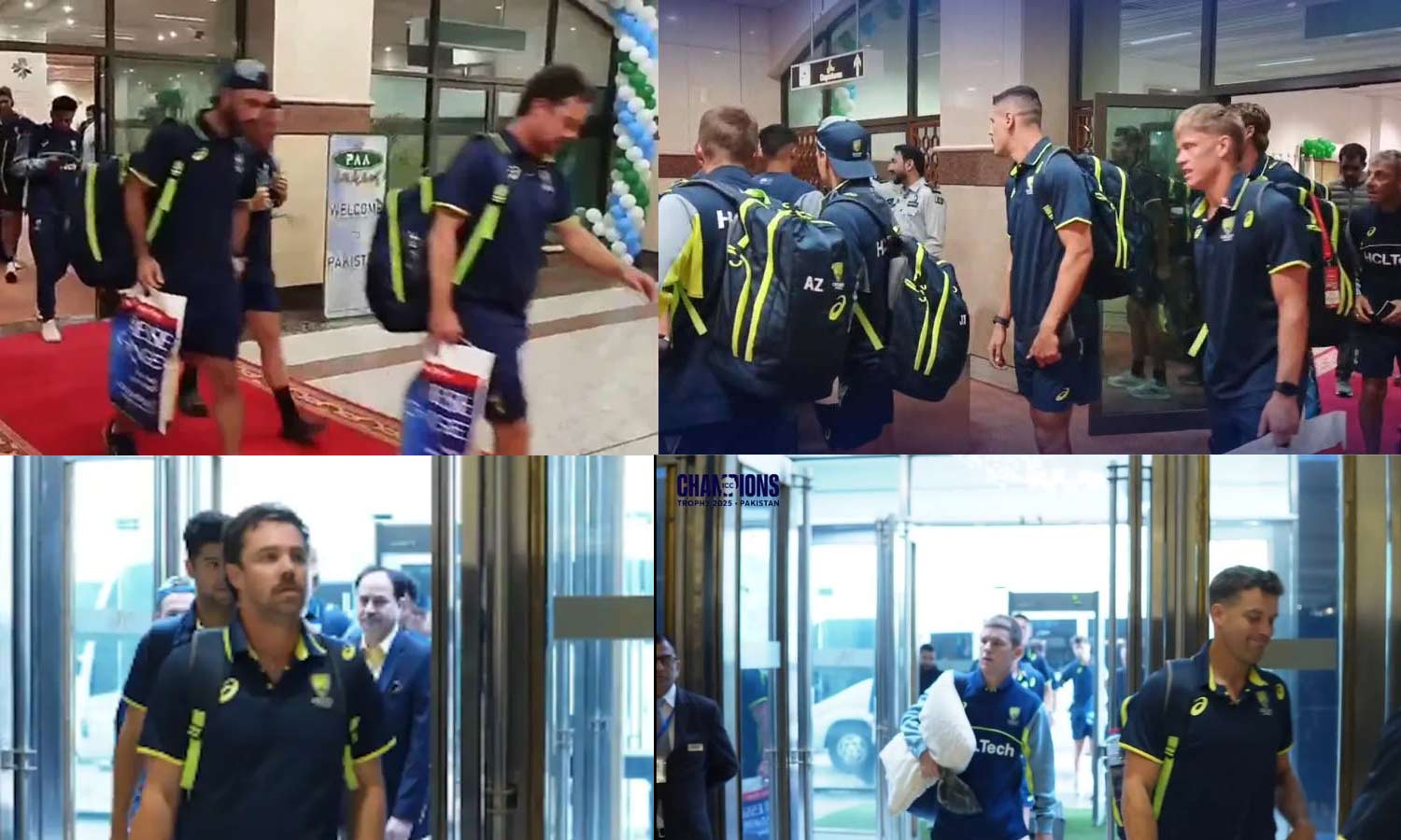 சாம்பியன்ஸ் டிராபி: பாகிஸ்தான் சென்றடைந்தது ஆஸ்திரேலியா அணி