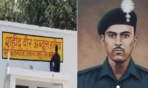 இந்தோ- பாக். போரில் வீரமரணமடைந்த அப்துல் ஹமீத்.. பெயரை நீக்கிய உ.பி. பள்ளி.. மக்கள் எதிர்ப்பு