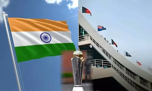 வீடியோ: கொடி பறக்குதா.. சர்ச்சையை தொடர்ந்து கராச்சி ஸ்டேடியத்தில் ஏற்றப்பட்ட இந்திய கொடி