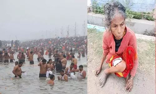 வயதான தாயாரை வீட்டுக்குள் பூட்டி வைத்துவிட்டு குடும்பத்துடன் கும்பமேளா கிளம்பிய மகன்