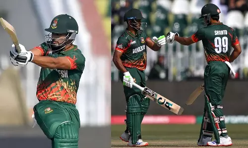 ஷான்டோ அரைசதம்: நியூசிலாந்துக்கு 237 ரன்கள் வெற்றி இலக்காக நிர்ணயித்தது வங்கதேசம்