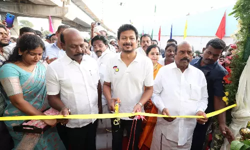 டைடல் பார்க் யு வடிவ மேம்பாலத்தை திறந்து வைத்தார் உதயநிதி ஸ்டாலின்