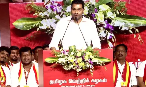 கடன் வாங்கி ஊழல்,  சாதி அரசியல் பேசி வென்ற போலி கபடதாரிகள்  - தி.மு.க.-வை  விமர்சித்த ஆதவ் அர்ஜுனா