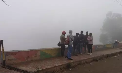 ஏற்காட்டில் சாரல் மழையுடன் பனிமூட்டம்- சீதோஷ்ணநிலை மாற்றத்தால் சுற்றுலா பயணிகள் உற்சாகம்