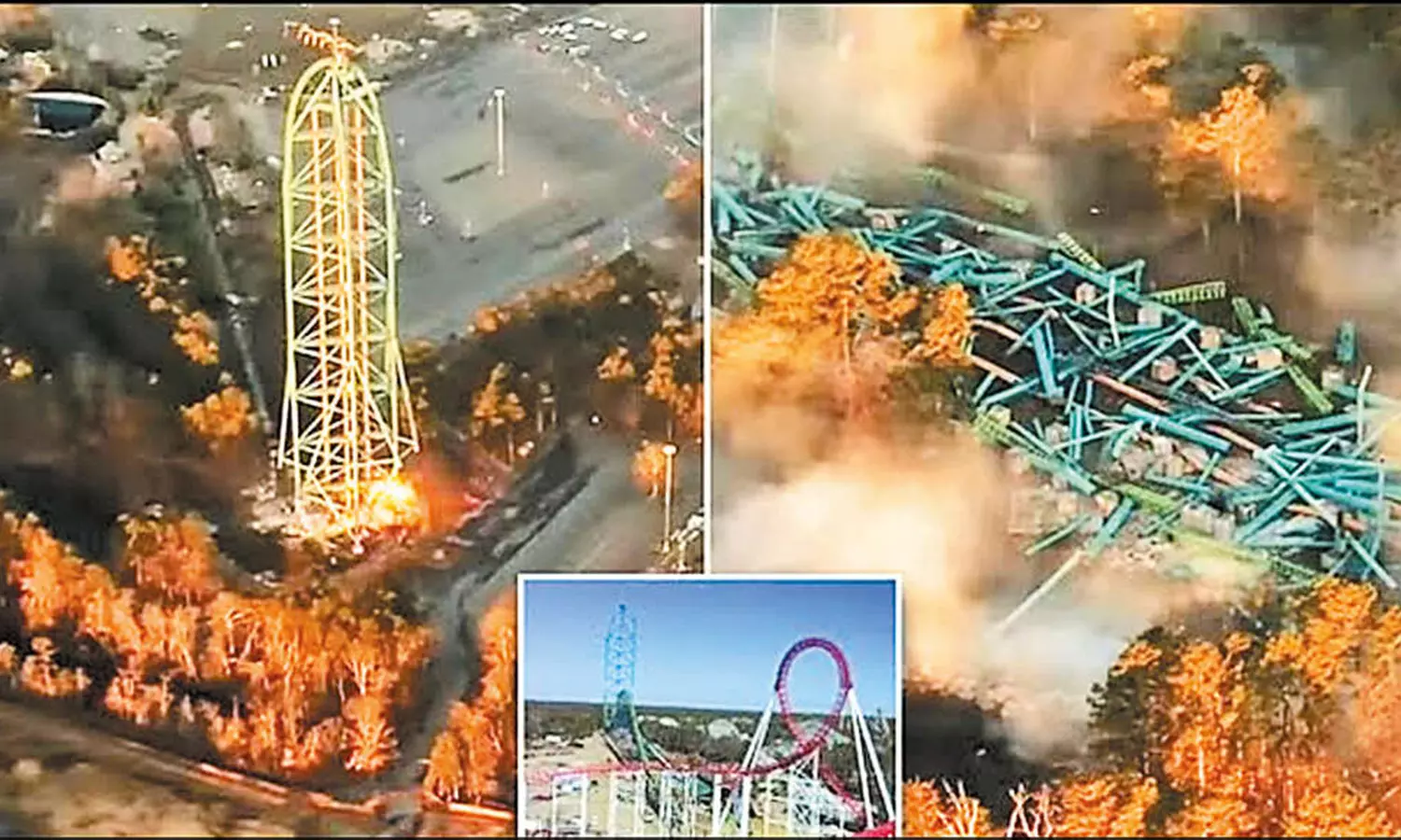 உலகின் மிகப்பெரிய ரோலர் கோஸ்டர் வெடிகுண்டு வைத்து தகர்ப்பு