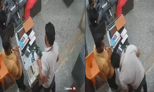 ஓட்டலில் பில் கொடுக்கும்போது மாரடைப்பால் அப்படியே சரிந்து உயிரை விட்ட இளைஞர்.. பதறவைக்கும் வீடியோ