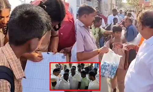 அரசுப்பள்ளி மாணவர்களை கட்டாயப்படுத்தி கையெழுத்திட வைத்த விவகாரம்: பாஜகவினர் 5 பேர் கைது