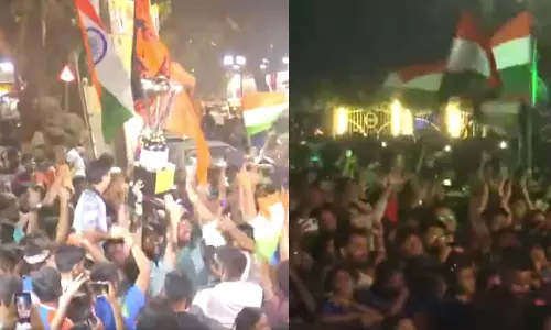 சாம்பியன்ஸ் டிராபி: இந்தியாவின் வெற்றியை கொண்டாடிய ரசிகர்கள்