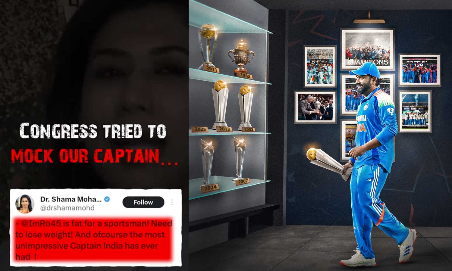 VIDEO: காங்கிரஸ் கேலி செய்தது, ஆனால் ரோகித் தனது பேட்டால் பதிலடி கொடுத்தார்- பாஜக