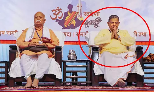 இந்தியாவை பாரத் என்றுதான் அழைக்க வேண்டும் - ஆர்.எஸ்.எஸ். பொதுச்செயலாளர் சர்ச்சை பேச்சு