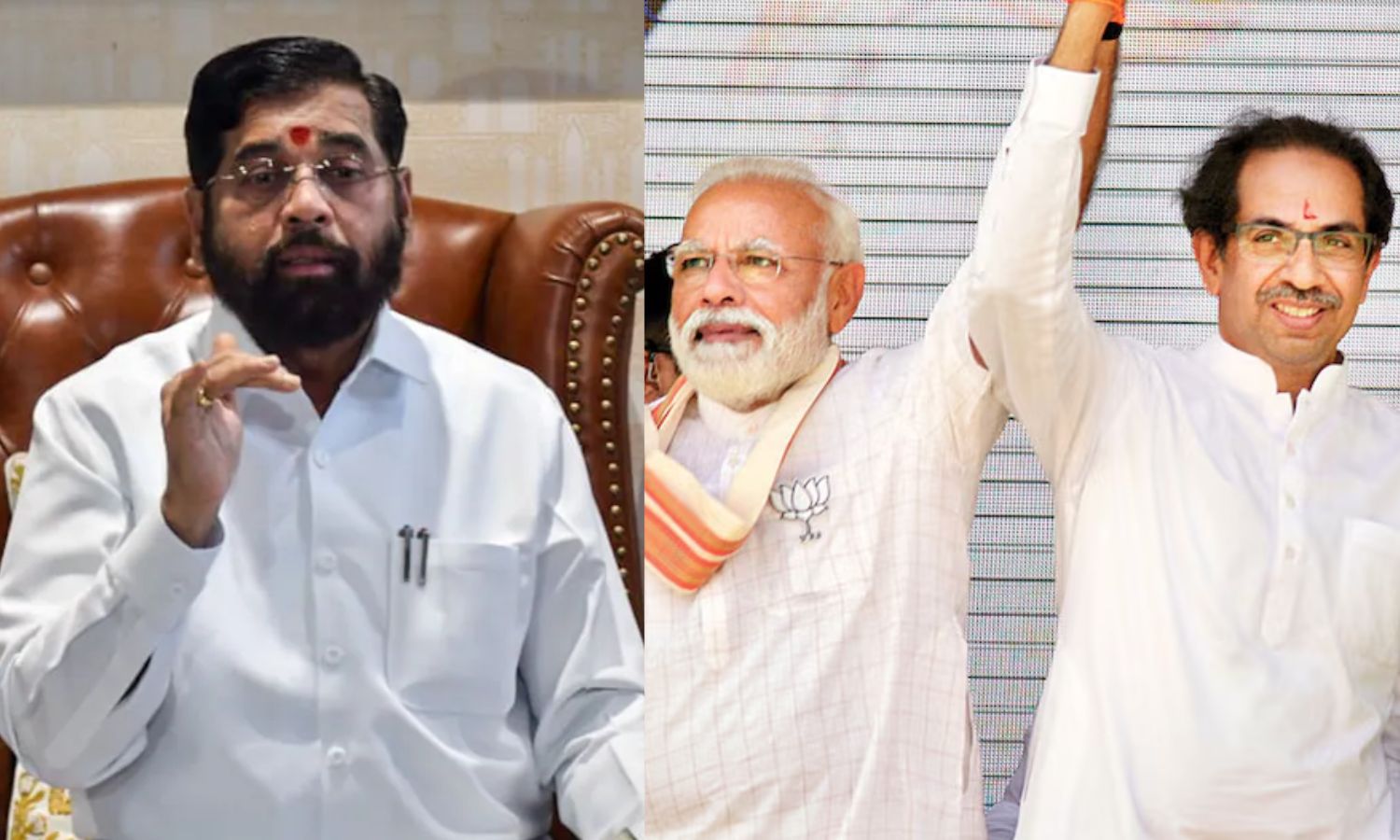 'மோடியிடம் தலைகுனிந்து மன்னிப்பு கேட்ட உத்தவ் தாக்கரே..' பாஜகவுடன்  இணைய விருப்பம் - ஏக்நாத் ஷிண்டே