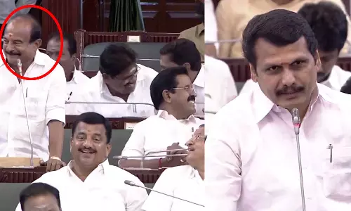 அமைச்சர் செந்தில் பாலாஜியை மாப்பிள்ளை என சட்டமன்றத்தில் குறிப்பிட்ட அதிமுக MLA கருப்பண்ணன்