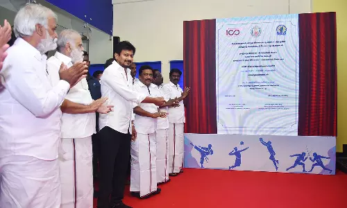 நேரு விளையாட்டு அரங்கத்தில் புதிய தமிழ்நாடு விளையாட்டு அறிவியல் மையத்தை திறந்து வைத்தார் உதயநிதி