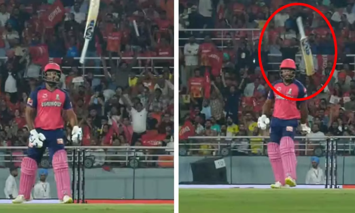 அவுட்டான கோவத்தில் பேட்டை தூக்கி போட்ட சஞ்சு சாம்சன் - வைரல் வீடியோ