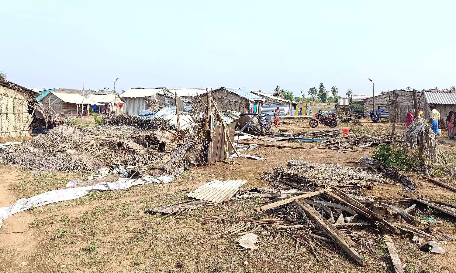 ஈரோட்டில் சூறாவளி காற்றுடன் கனமழை: ஆயிரக்கணக்கான வாழை மரங்கள் முறிந்தது- வீடுகள் இடிந்து சேதம்