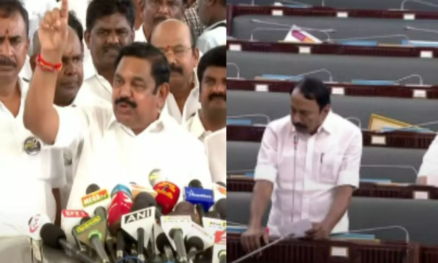 கூண்டோடு வெளியேறிய அதிமுக எம்.எல்.ஏ.க்கள்.. தனி மரமாக சட்டசபையில் பேசிய செங்கோட்டையன்! கூண்டோடு வெளியேறிய அதிமுக எம்.எல்.ஏ.க்கள்.. தனி மரமாக சட்டசபையில் பேசிய செங்கோட்டையன்!