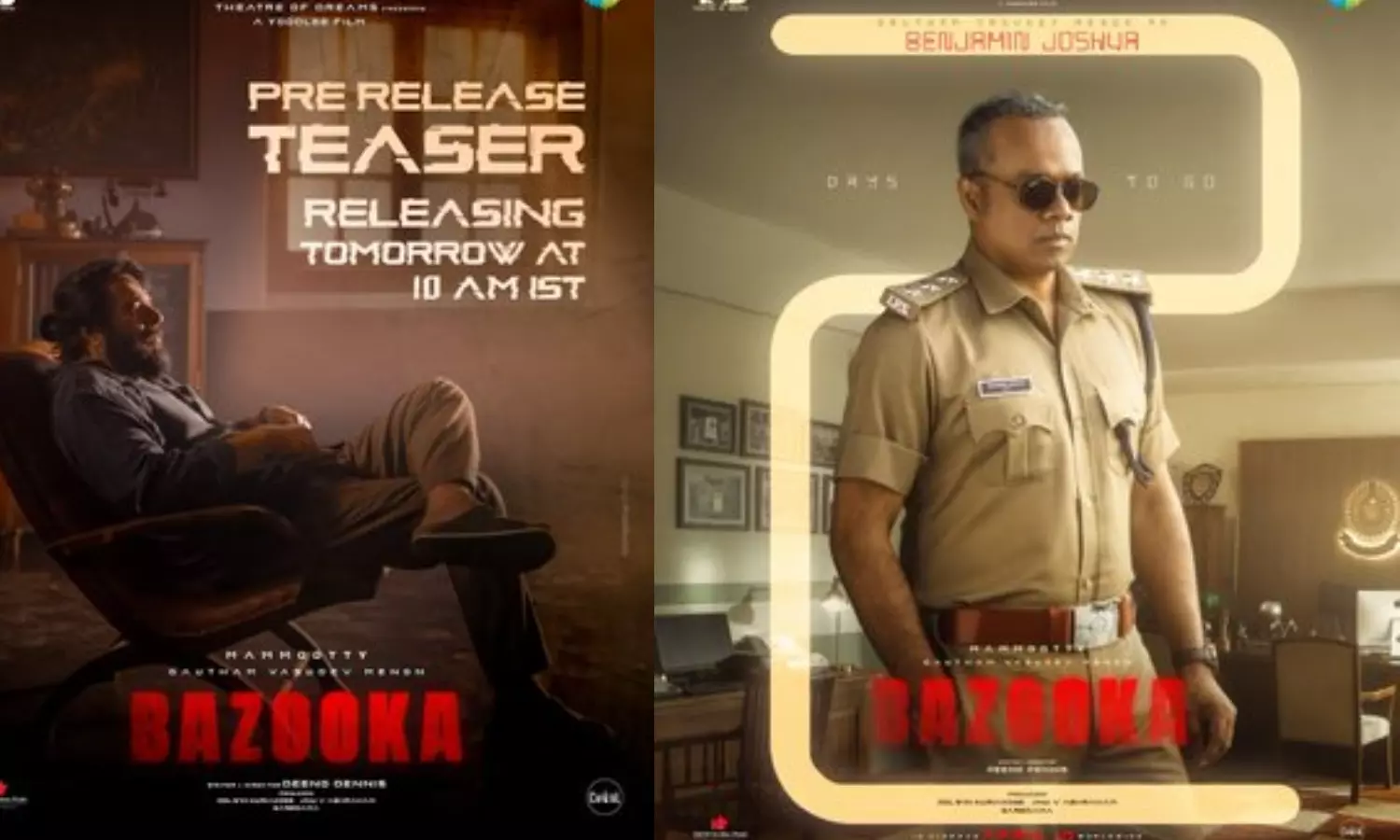 Bazooka படத்தின் ப்ரீ ரிலீஸ் டீசர் நாளை வெளியீடு