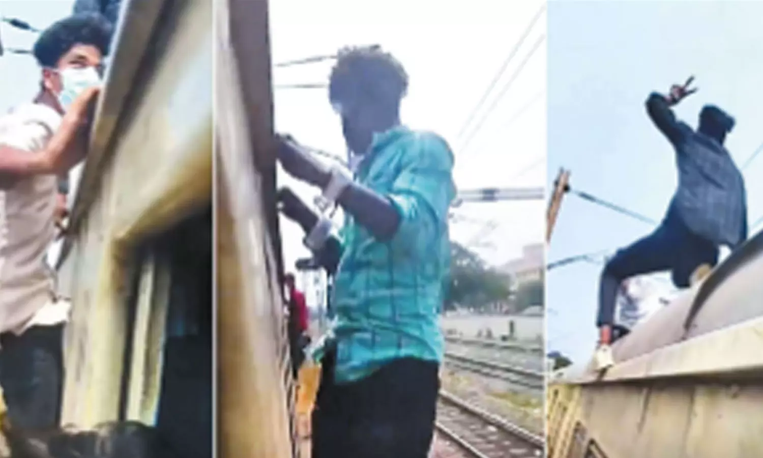 3 ஆண்டுகளுக்கு முன் மின்சார ரெயிலில் சாகசம்.. வைரல் வீடியோவால் சிக்கிய வாலிபர்கள் - ரெயில்வே போலீசார் அதிரடி