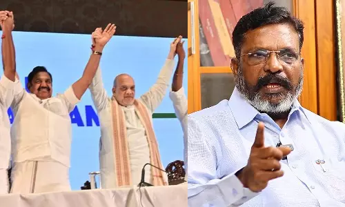 அழுத்தம், நெருக்கடியால்தான் அ.தி.மு.க- பா.ஜ.க கூட்டணி அமைந்துள்ளது: திருமாவளவன்