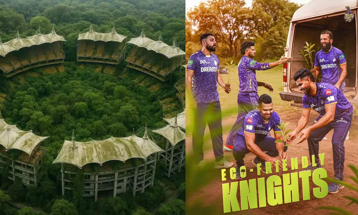 மரங்கள் நடும் கொல்கத்தா அணி... CSK அணியை கலாய்த்து KKR வெளியிட்ட புகைப்படம் வைரல்