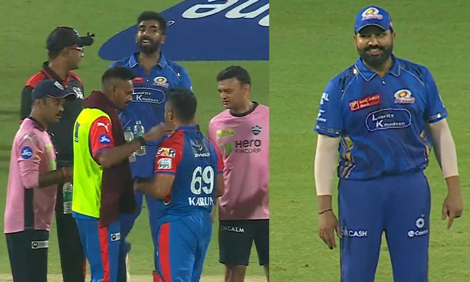 VIDEO: கருண் நாயரிடம் வாக்குவாதத்தில் ஈடுபட்ட பும்ரா... சிரித்தபடி நின்றுகொண்டிருந்த ரோகித்