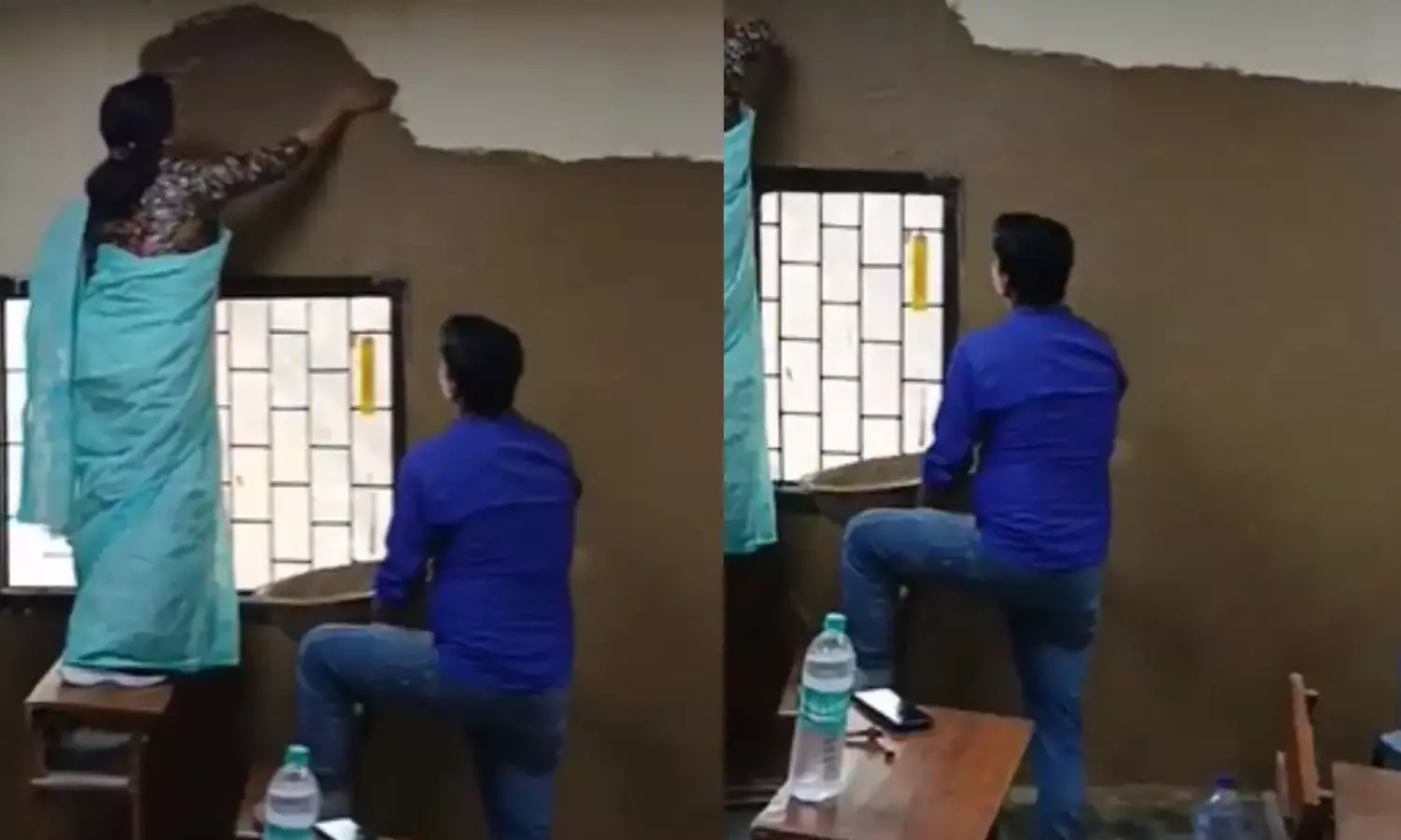 வெயிலைத் தணிக்க வகுப்பறையில் மாட்டுச் சாணம் பூசிய டெல்லி பல்கலைக்கழக கல்லூரி முதல்வர் - வீடியோ வைரல்