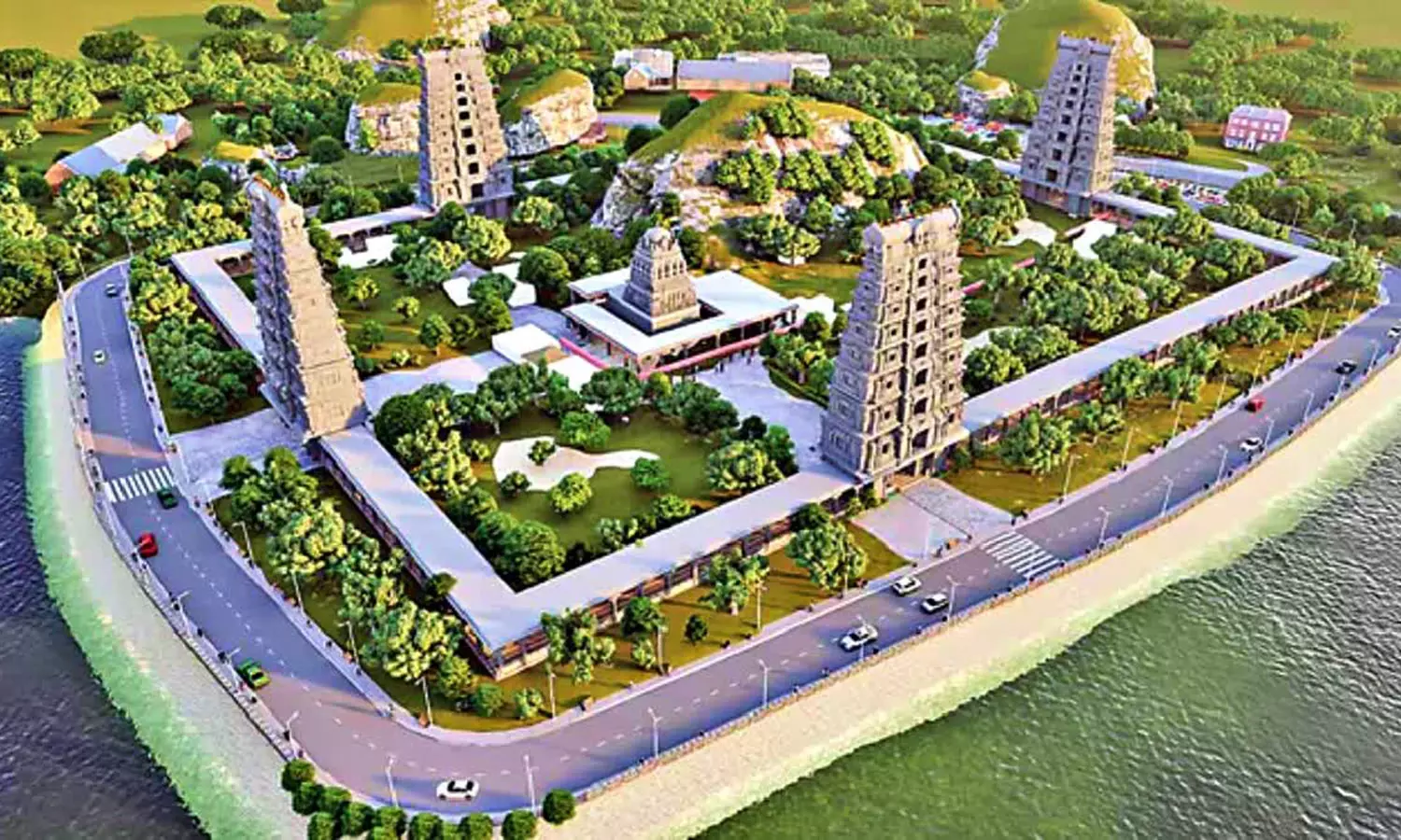 தெலுங்கானாவில் மதுரை மீனாட்சி அம்மன் கோவில் போல உருவாகும் பத்திரகாளியம்மன் ஆலயம்