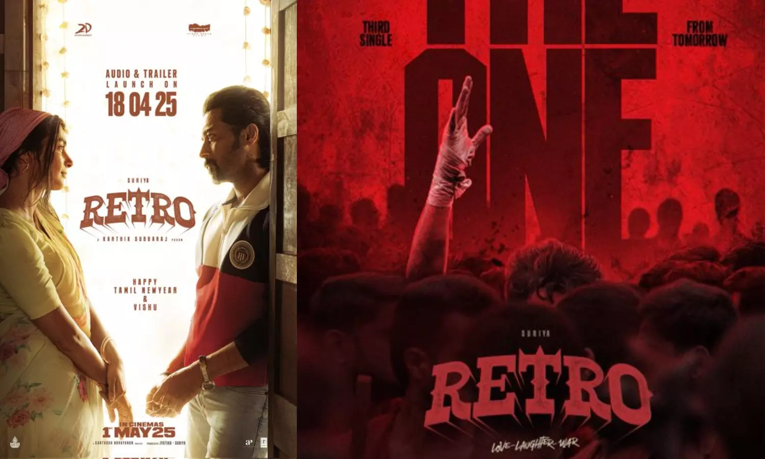 ரெட்ரோ படத்தின் `THE ONE பாடல் 10 மில்லியன் பார்வைகளை கடந்தது ரெட்ரோ படத்தின் `THE ONE பாடல் 10 மில்லியன் பார்வைகளை கடந்தது
