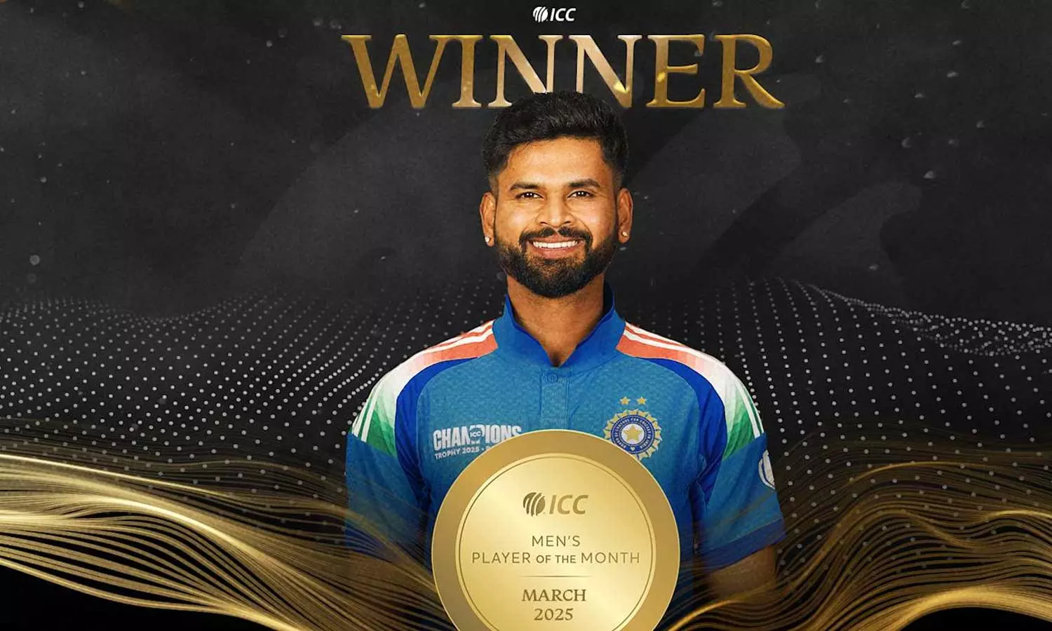 மார்ச் மாதத்துக்கான ஐ.சி.சி. சிறந்த வீரர் விருதை வென்றார் ஷ்ரேயாஸ் ஐயர்