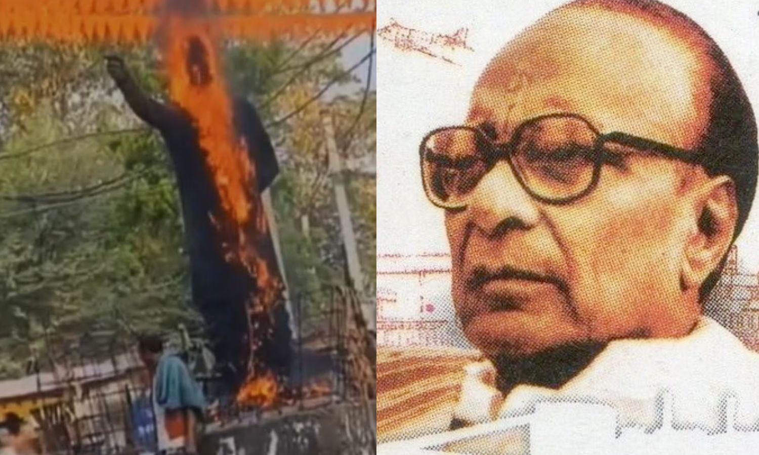 VIDEO: ஒடிசாவில் பிஜு பட்நாயக் சிலைக்கு தீ வைத்த மர்ம நபர்கள்.. பிஜு ஜனதா தள கட்சியினர் கொந்தளிப்பு