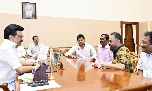 கவர்னருக்கு எதிரான வெற்றியை கொண்டாட வந்தேன்- முதலமைச்சரை சந்தித்த பின் கமல்ஹாசன் பேட்டி