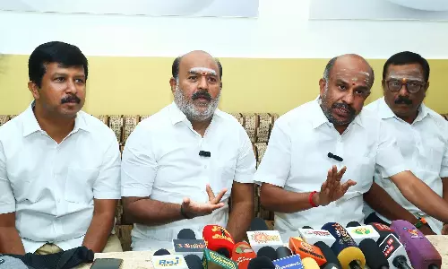 தி.மு.க.வை வீழ்த்தவே கூட்டணி: திருப்பூரில் அ.தி.மு.க. - பா.ஜ.க. நிர்வாகிகள் கூட்டாக பேட்டி