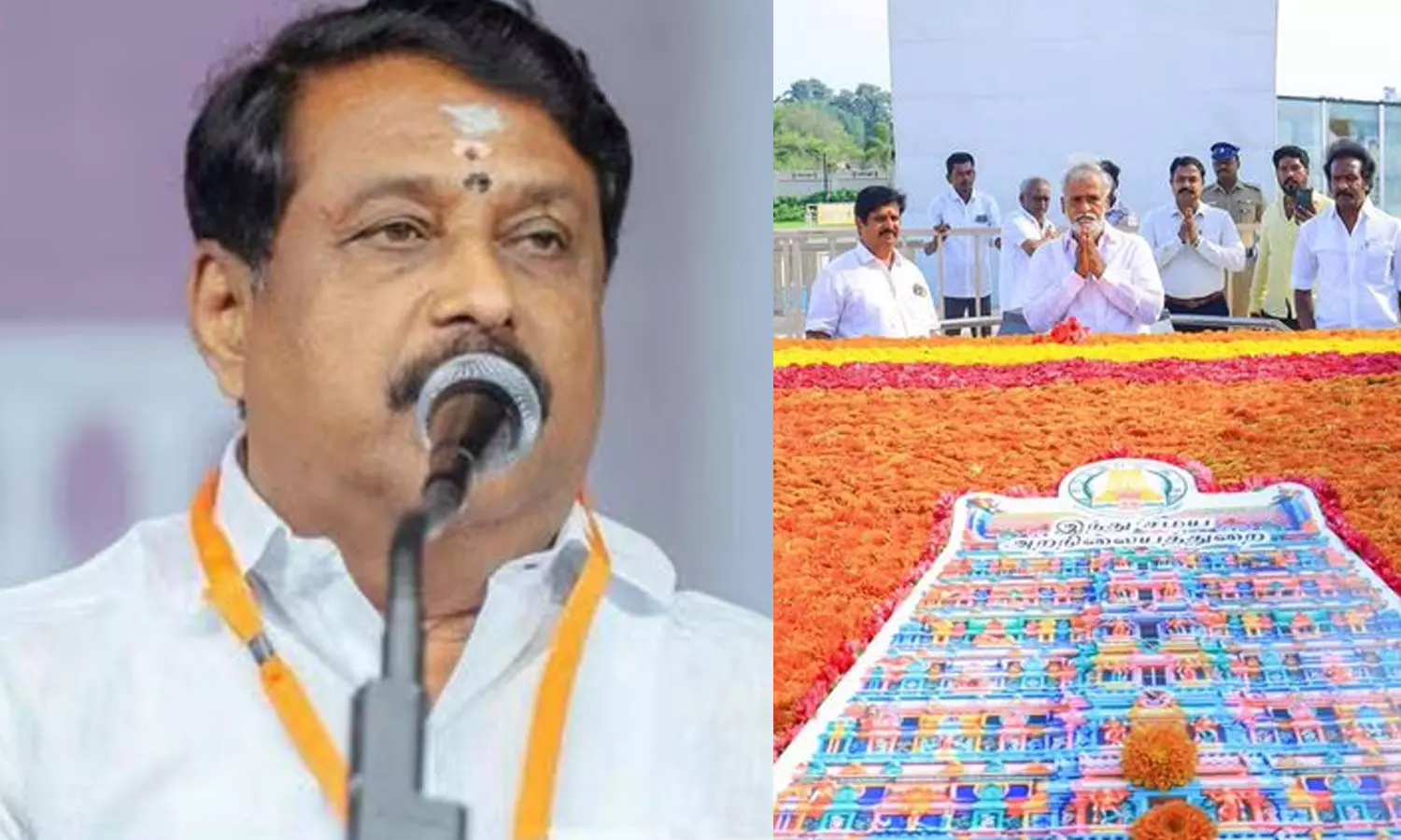 கருணாநிதி நினைவிடத்தில் கோபுர அலங்காரம் - நயினார் நாகேந்திரன் கண்டனம்