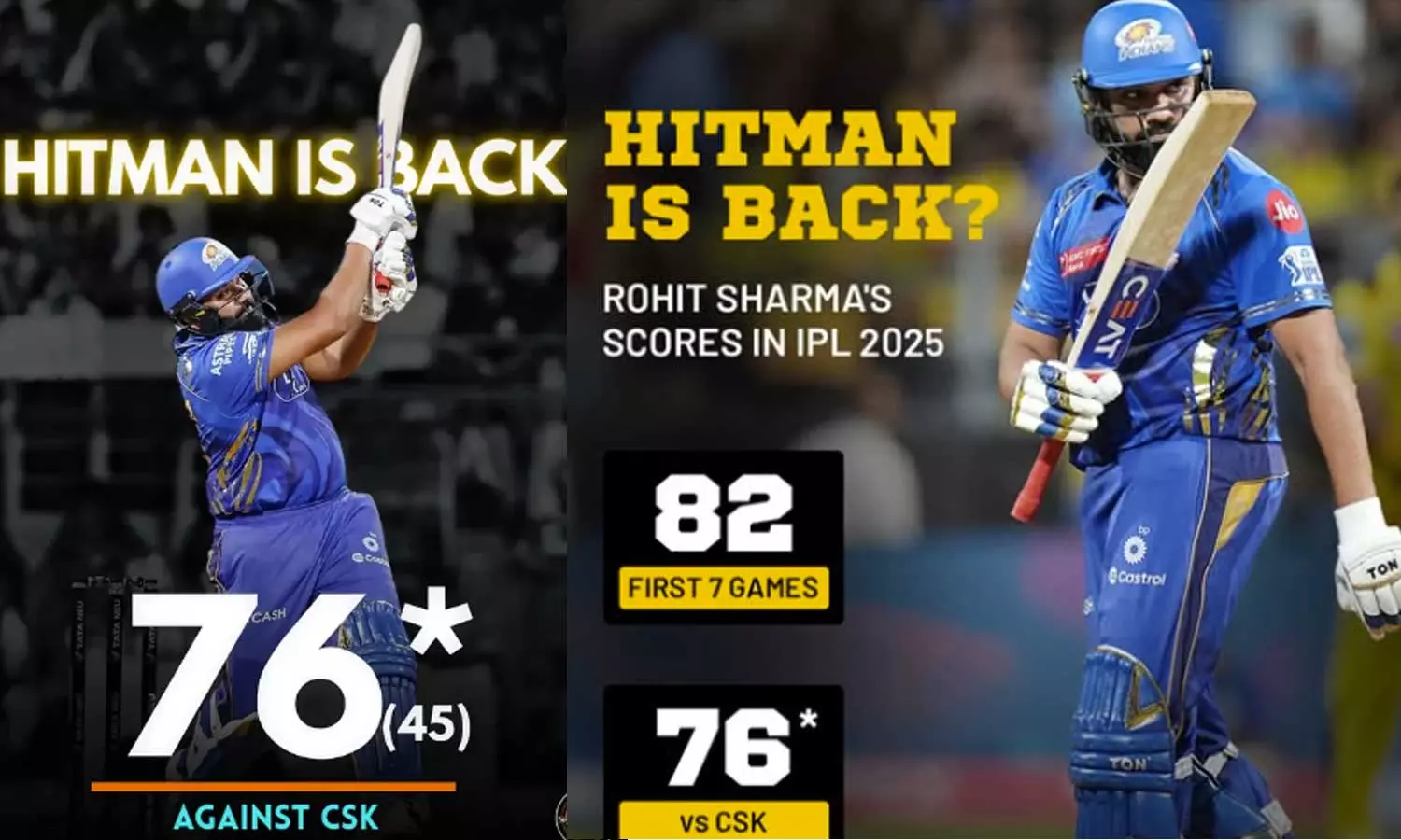 HITMAN IS BACK: மீண்டும் பார்முக்கு திரும்பிய ரோகித் - மும்பை ரசிகர்கள் உற்சாகம்