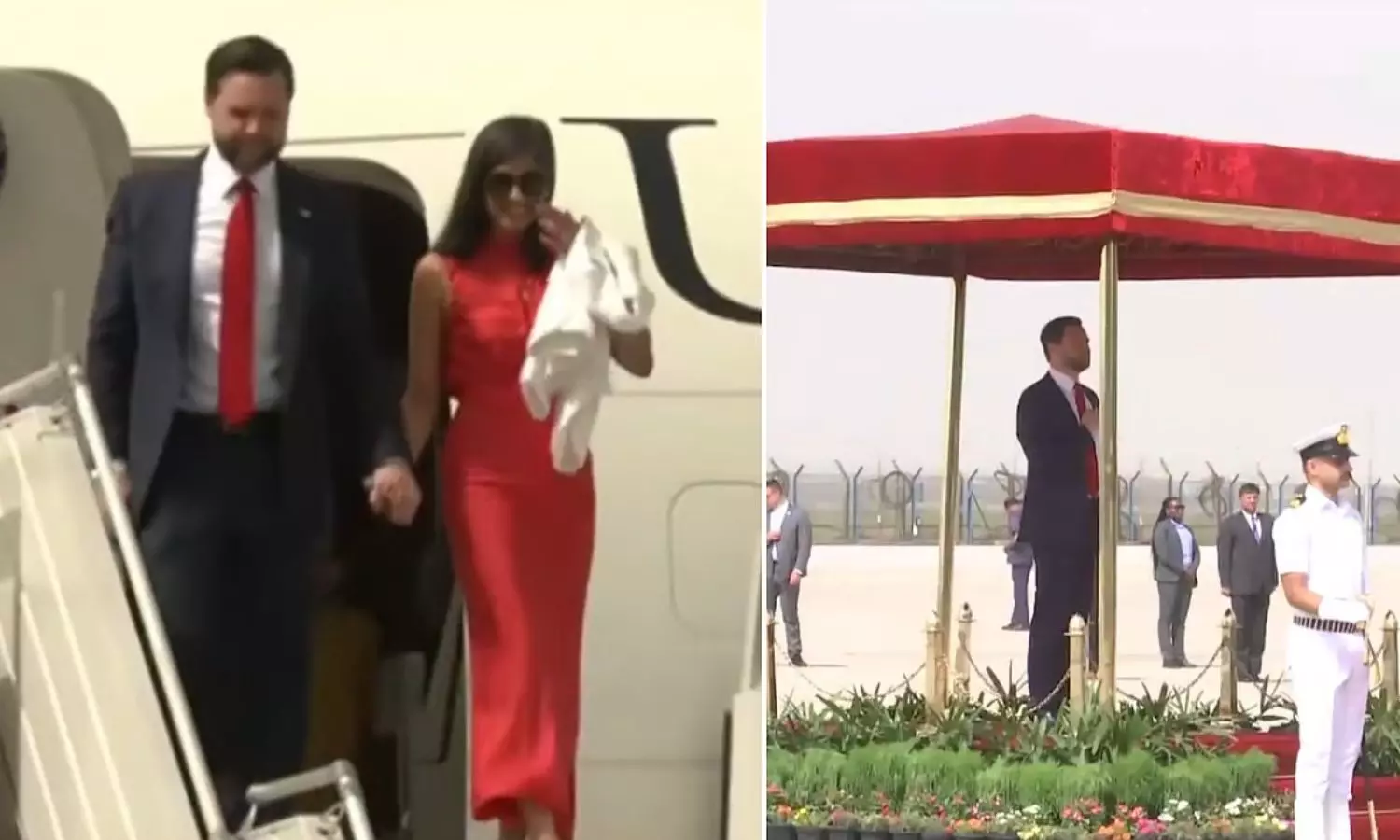 மனைவி உஷாவுடன் இந்தியா வந்தடைந்தார் அமெரிக்க துணை அதிபர் ஜே.டி. வான்ஸ்! மனைவி உஷாவுடன் இந்தியா வந்தடைந்தார் அமெரிக்க துணை அதிபர் ஜே.டி. வான்ஸ்!