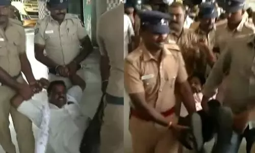 சென்னையில் மாற்றுத்திறனாளிகள் குண்டுக்கட்டாக கைது