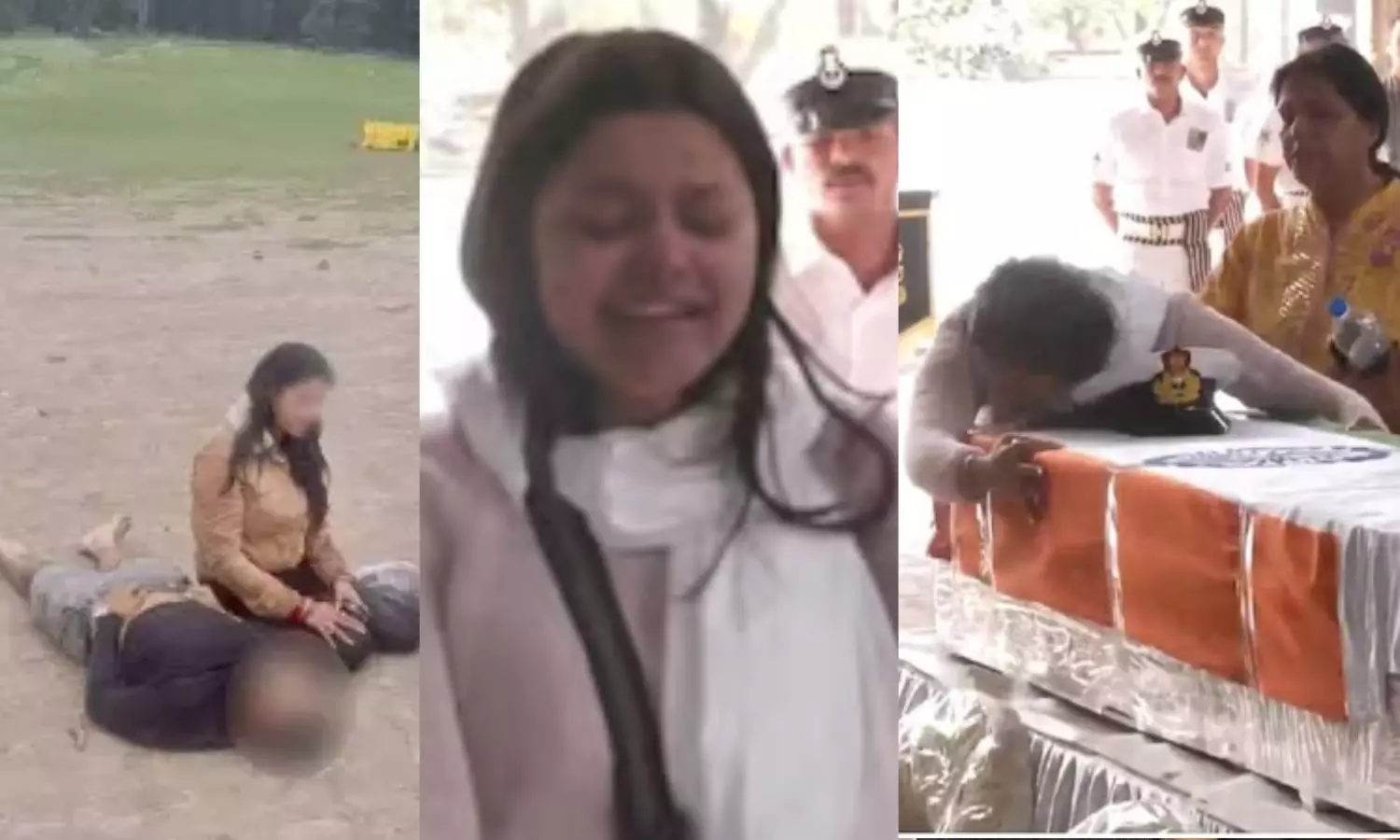 திருமணமான 7 நாட்களில் உயிர்நீத்த கடற்படை அதிகாரி - மனைவி மனமுடைந்து அஞ்சலி -  மனதை உலுக்கும் வீடியோ