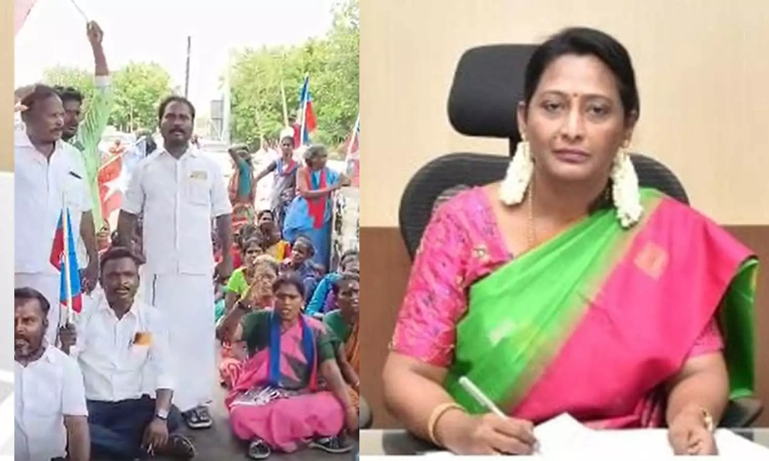 மதுரை மாவட்ட கலெக்டரை மாற்ற கோரி டோல்கேட்டை முற்றுகையிட்டு விசிக போராட்டம்