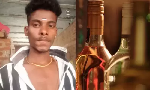 ரூ.10 ஆயிரம் பந்தயம் கட்டி 5 பாட்டில் மதுபானத்தை குடித்த 21 வயதான வாலிபர் பலியான சோகம்