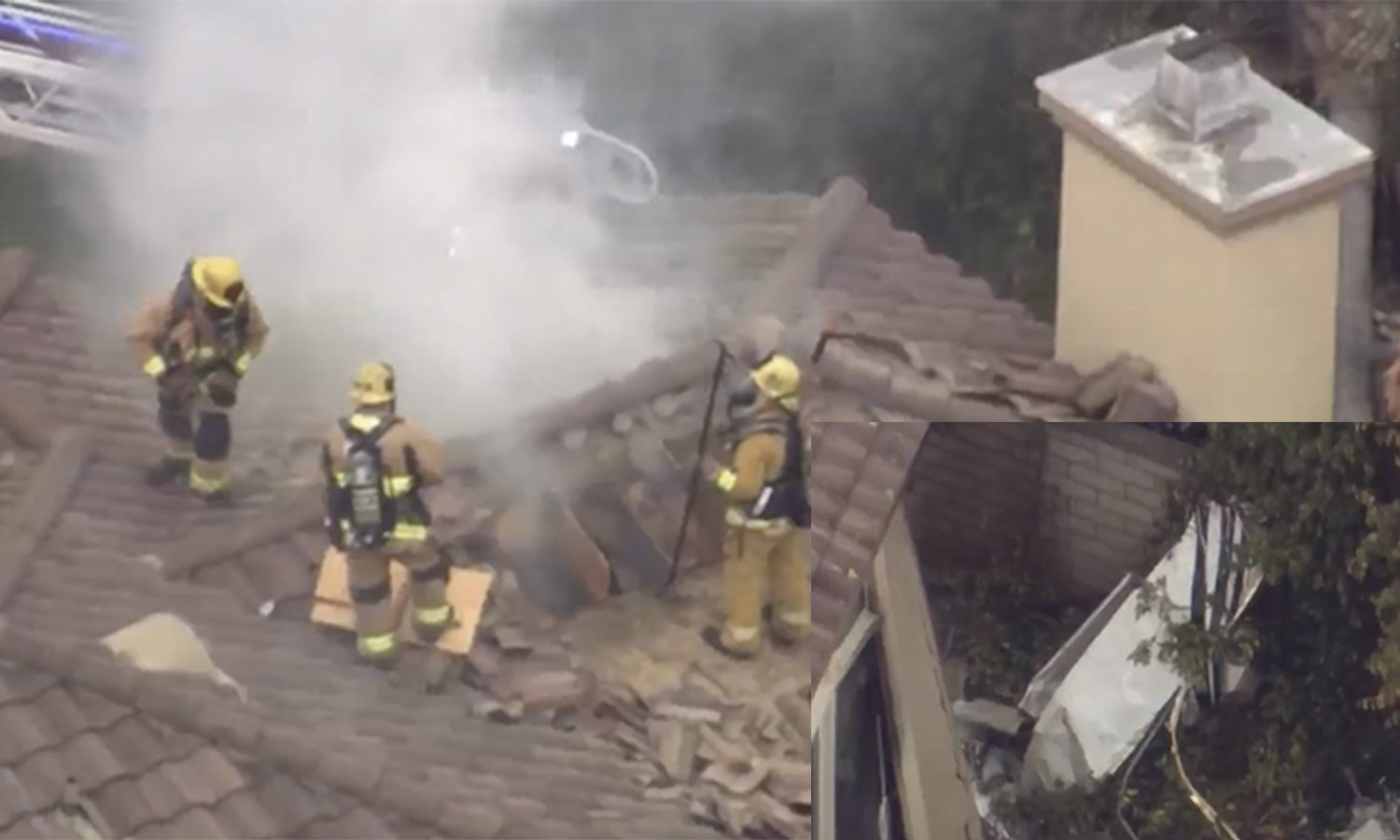 கலிபோர்னியாவில் குடியிருப்புகள் மீது விமானம் விழுந்து நொறுங்கியது- விமானி பலி