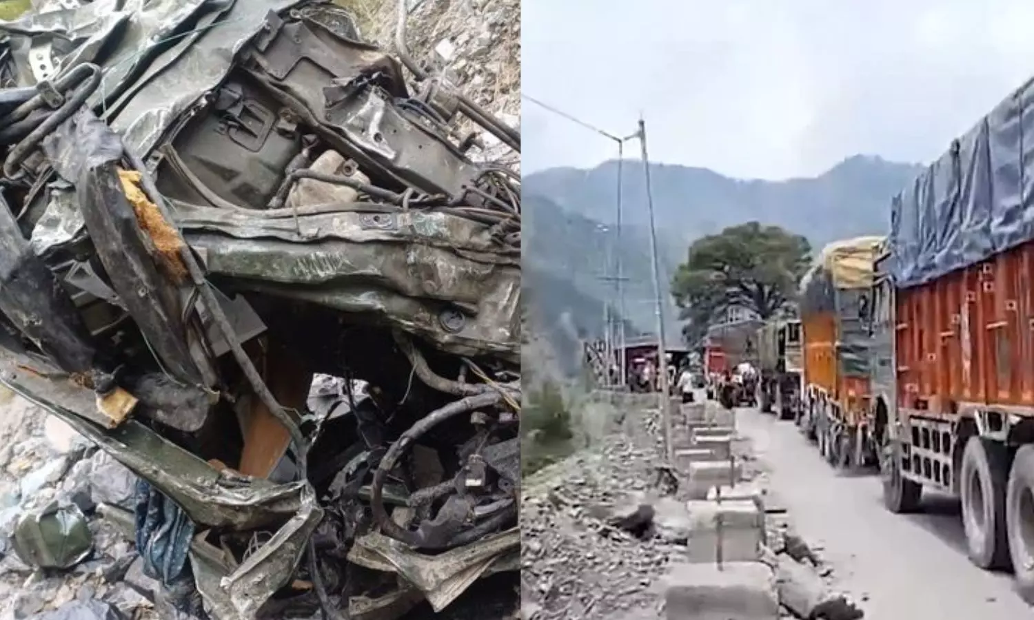 ஜம்மு காஷ்மீரில் 700 அடி பள்ளத்தில் கவிழ்ந்த ராணுவ வாகனம்.. 3 வீரர்கள் உயிரிழப்பு