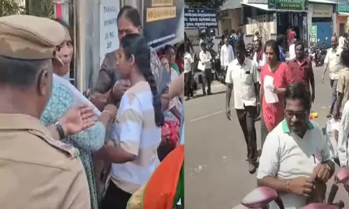 தேர்வு மையத்திற்கு தாமதமாக வந்த மாணவிகள் நீட் தேர்வு எழுத முடியாமல் சென்ற பரிதாபம்